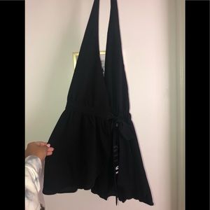 Black Tie Back Romper
